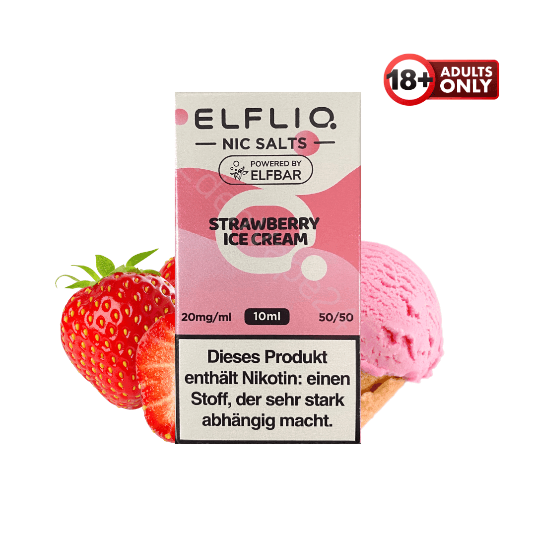 Elfbar Elfliq - Strawberry Ice Cream - 20mg Liquid - EdenVape24